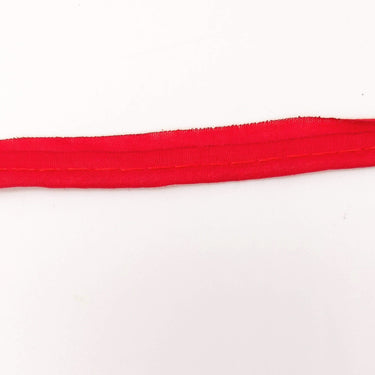 3 Yards, 5mm Flanged Insertion Piping on 10mm Band, Red Fabric Trim